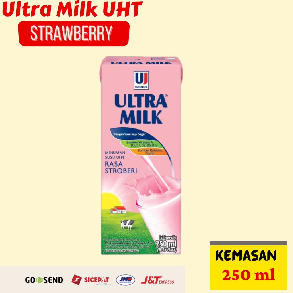 

[250ml] Ultra Milk UHT Strawberry