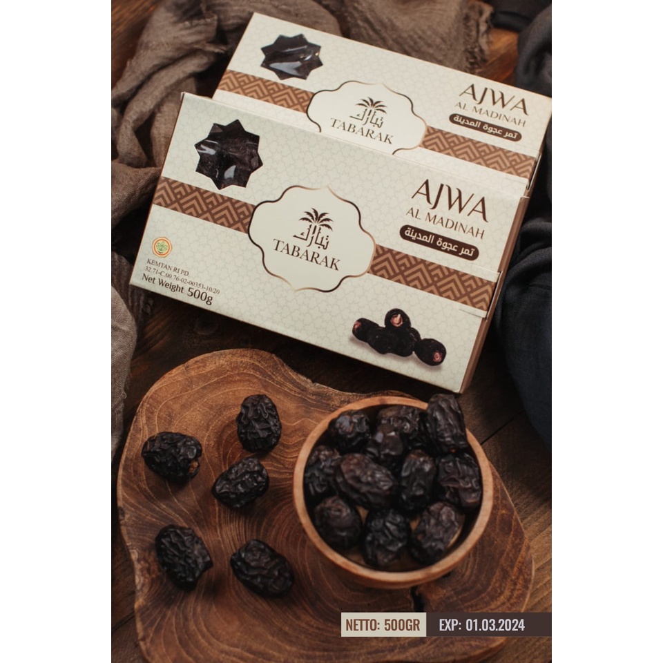 

Kurma Ajwa Tabarak Ekslusif Premium 500g (BISA COD)