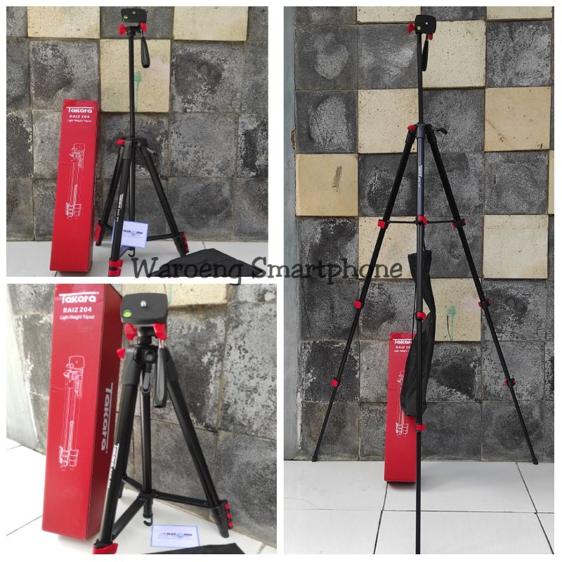 Tripod Takara Raiz 204 Tinggi 134cm Untuk Tripod HP Tripod Kamera DSLR