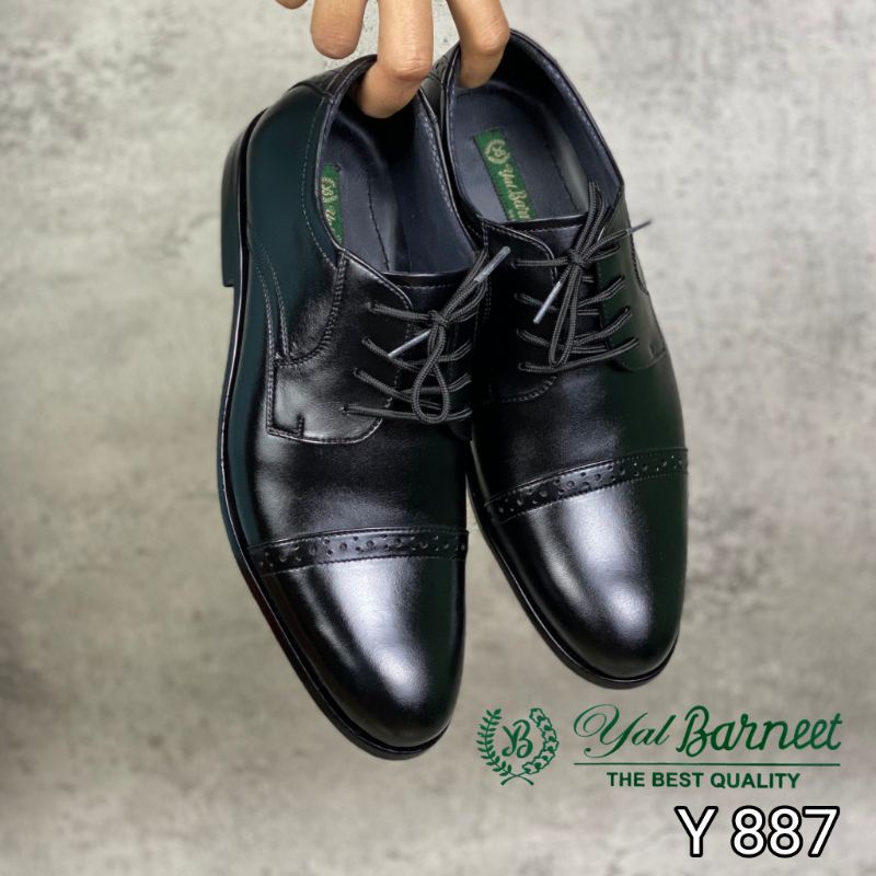 Sepatu Pantofel Pria Formal Tali Model Baru Pantopel Kerja Kulit Asli Pentopel Yal Barneet 887