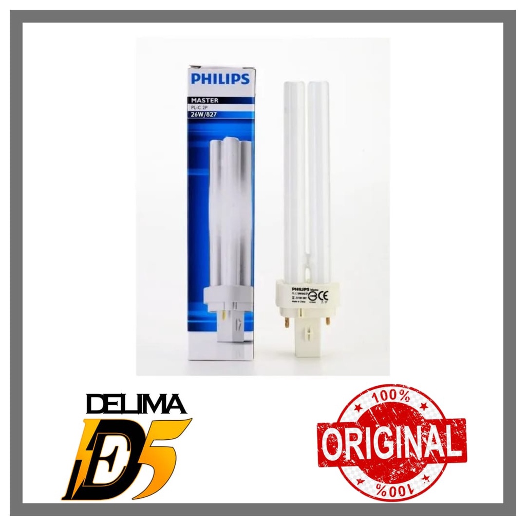 Philips PLS 26W - 2 PIN - (Warna 827, 830, 840, 865)