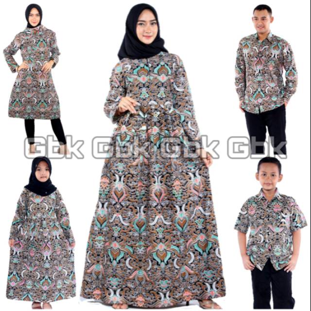  Batik  Couple keluarga sania ruffle ori ndoro jowi dnt 