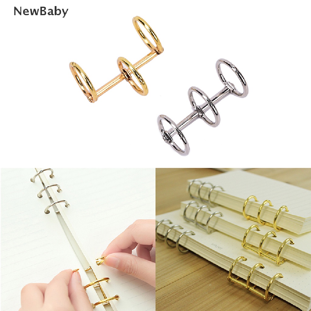 Newbaby 1pc Ring Binder Loose Leaf Bahan Metal