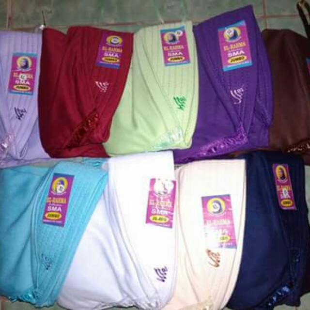 Jilbab Instan Kaos Pet Ukuran SD SMP kerudung Sekolah