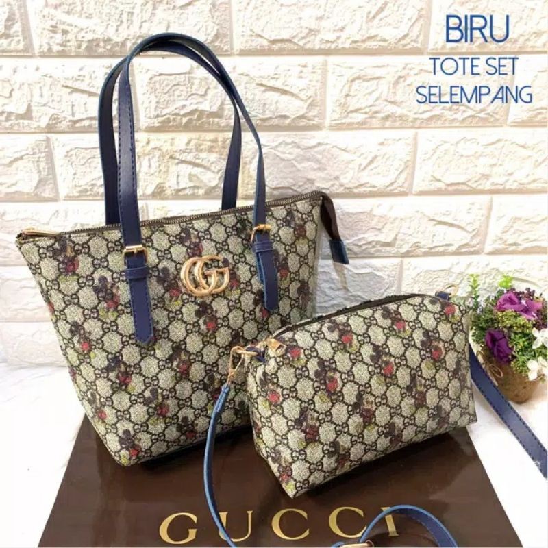tas tenteng handle bag tote motif lv import kualitas premium bahan kokoh tebal sling tas ibu ibu