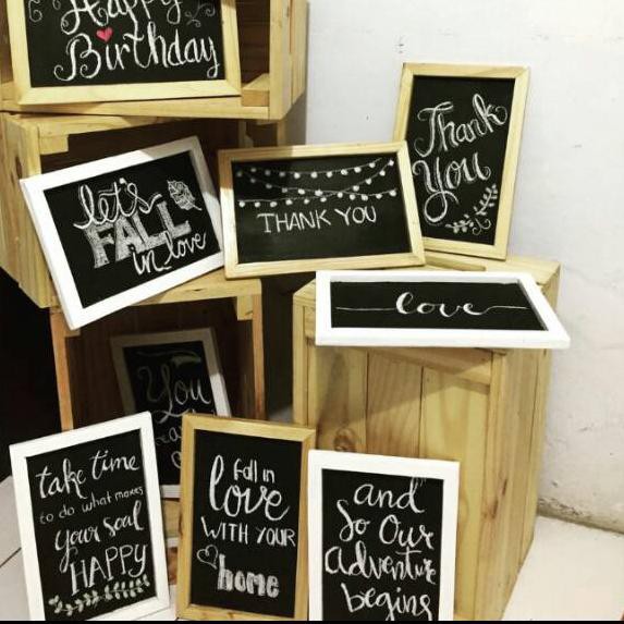 

Hot item "" Papan tulis kapur kecil mini chalkboard blackboard blackboard papan tulis hitam &&