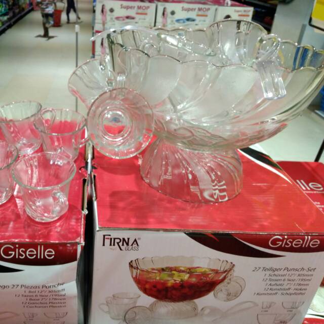 Tempat es sop buah kaca..