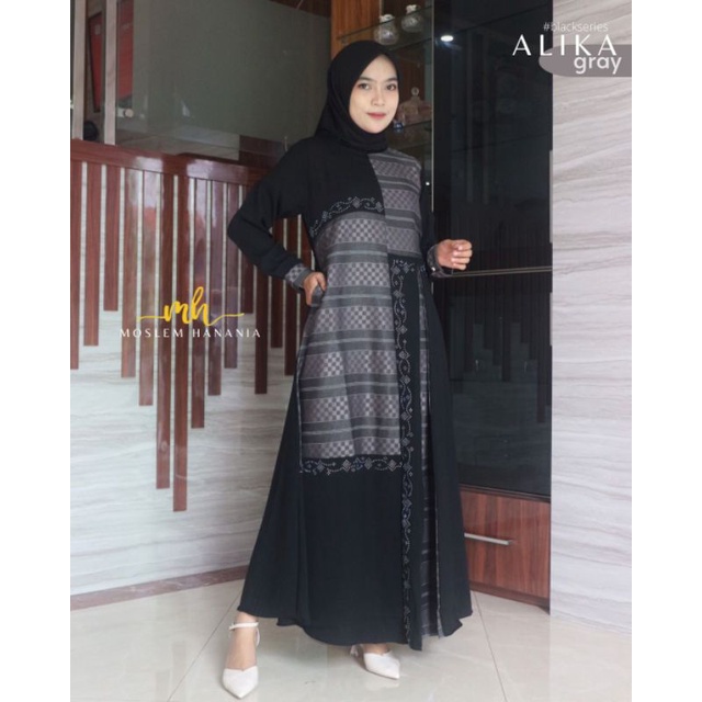 BLACK SERIES//FASHION MUSLIM//ALIKA DRESS//KODE JB