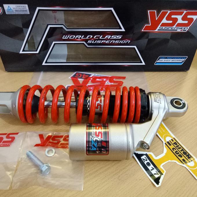 ( BISA COD ) Shockbreaker YSS tabung GZA ORIGINAL 300mm 305mm Matic Shock Yss Matic - Merah