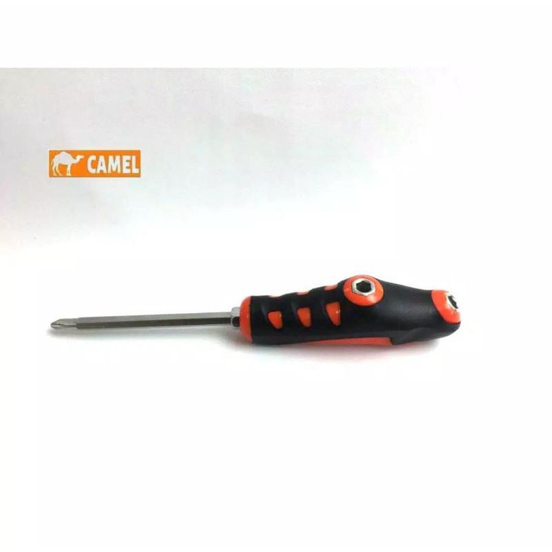 Camel Obeng 2 Way bolak balik 3 fungsi 3 in 1 screwdriver 3posisi 4inch