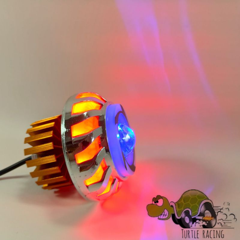 Lampu Projie Model Sabit Led Rainbow Lampu Depan Projie Pelangi 3Mode Kedip Beat Mio Xeon Staria Dll