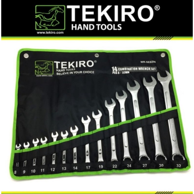 KUNCI RINGPAS SET TEKIRO 14 PCS 8 - 32MM ORIGINAL