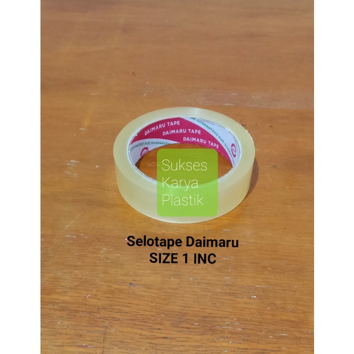 

Gilaa!!! Selotip / Selotape 1 Inch (1 Slop) 72 Yard Merk Daimaru Warna Bening Berkualitas