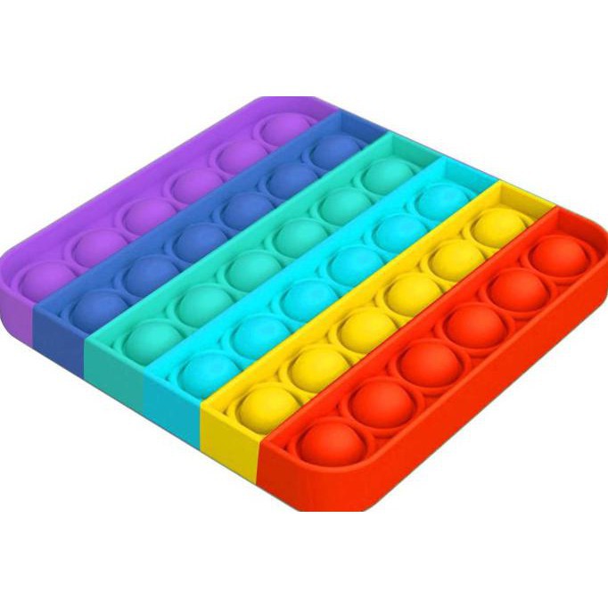 Mainan Anak Trend Pop It Kotak Pelangi Rainbow / Mainan Pop It Kotak Pelangi Rainbow / Mainan Pop It