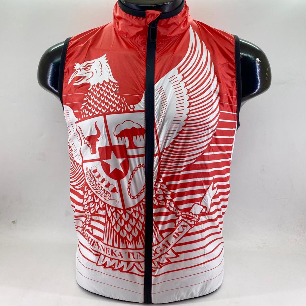 Rompi Vest Olahraga HUT RI 77 Dirgahayu Republik Indonesia  Sepeda Lipat Cycling Vest Windbreaker Neology Motif Garuda