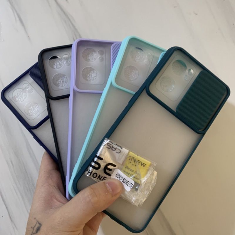 Slide Case Oppo Reno 7 5G New - Softcase Hard Sleding Protection Camera - CA