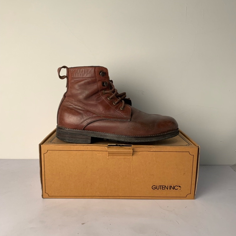 [PRELOVED] GUTEN INC Boots for Men - Brown (Size 40)
