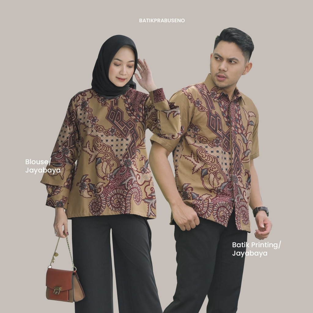 PRABUSENO // JAYABAYA COKLAT BATIK COUPLE PRABUSENO ORIGINAL MODERN PREMIUM