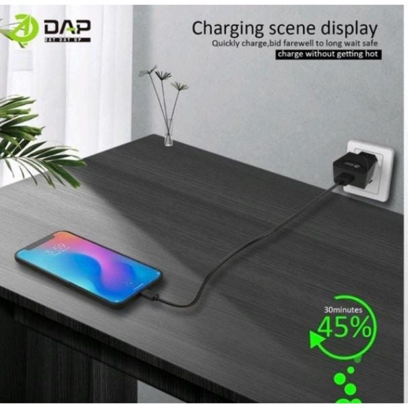 Charger DAP D-A8T 1USB 2.1A TYPE-C Casan DAP D-A8T TYPE C 2.1A USB TIPE C ORIGINAL