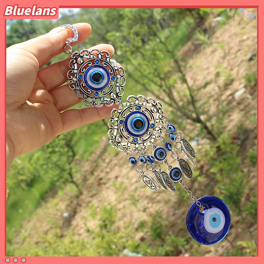 Ornamen Jimat Gantung Dinding Desain Mata Iblis Biru Turki Untuk Kamar Tidur