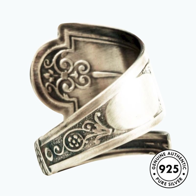 Cincin Desain Malaikat Cupid Bahan S925 Silver Gaya Retro