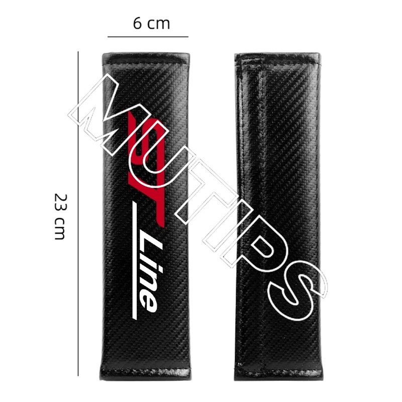 Ford 2pcs Bantalan Busa Bahu Sabuk Pengaman Mobil Motif Carbon Fiber Untuk Fiesta Ranger Ecosport Focus Everest Mustang