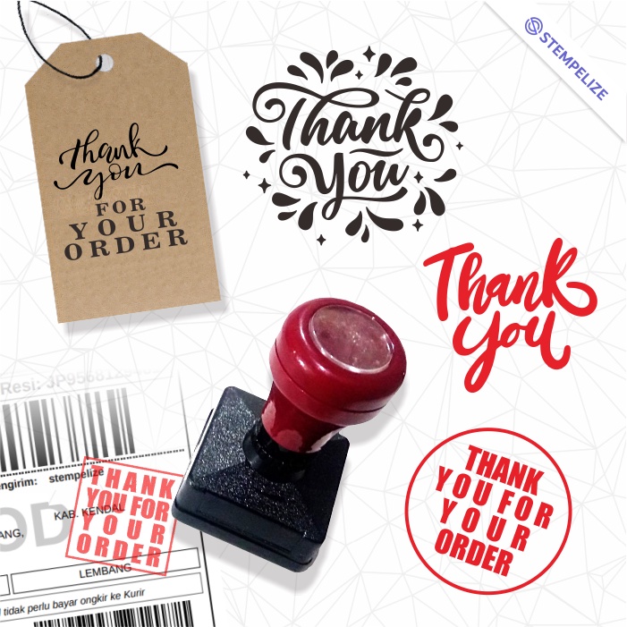 

Stempel Thankyou For Your Order Bisa Custom Ukuran Besar