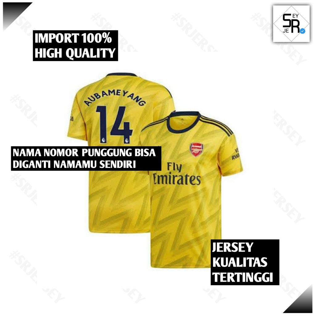 Jersey Arsenal away TERBARU import  High Quality baju  bola 