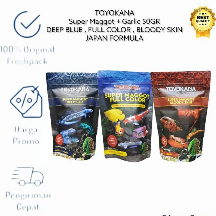 Super Maggot Toyokana 50 Gr Maggor Kering BSF Pakan Ikan Predator