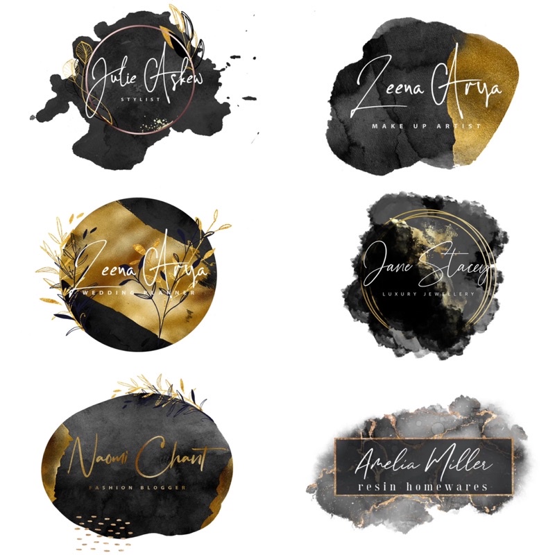 

(DRAN NAOMI BLACK GOLD) JASA BIKIN DESAIN LOGO OLSHOP BISNIS MURAH ELEGANT SIMPLE UNIK