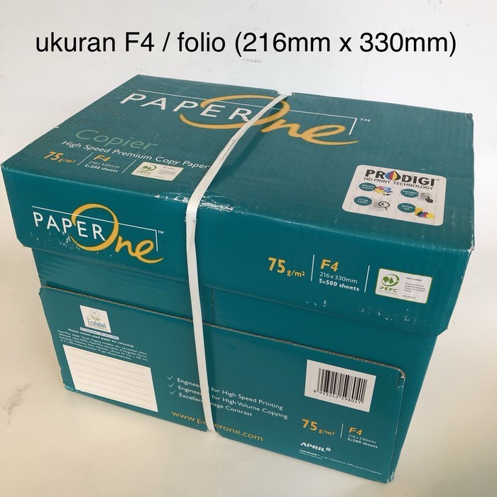 

Kertas F4 75gr Paper One DUS ISI 5 RIM ( KHUSUS GO-JEK )