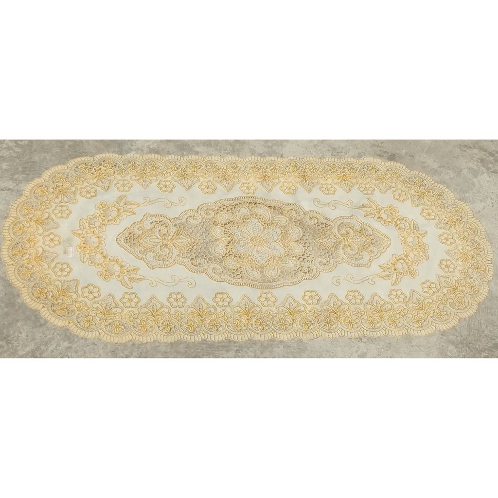 Taplak meja oval 80x40