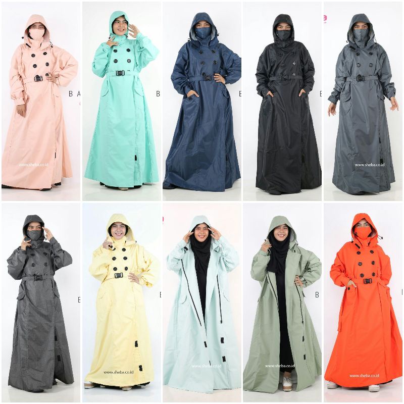 Jas Hujan Gamis Muslimah SHEBA New Barkhiya Traveling