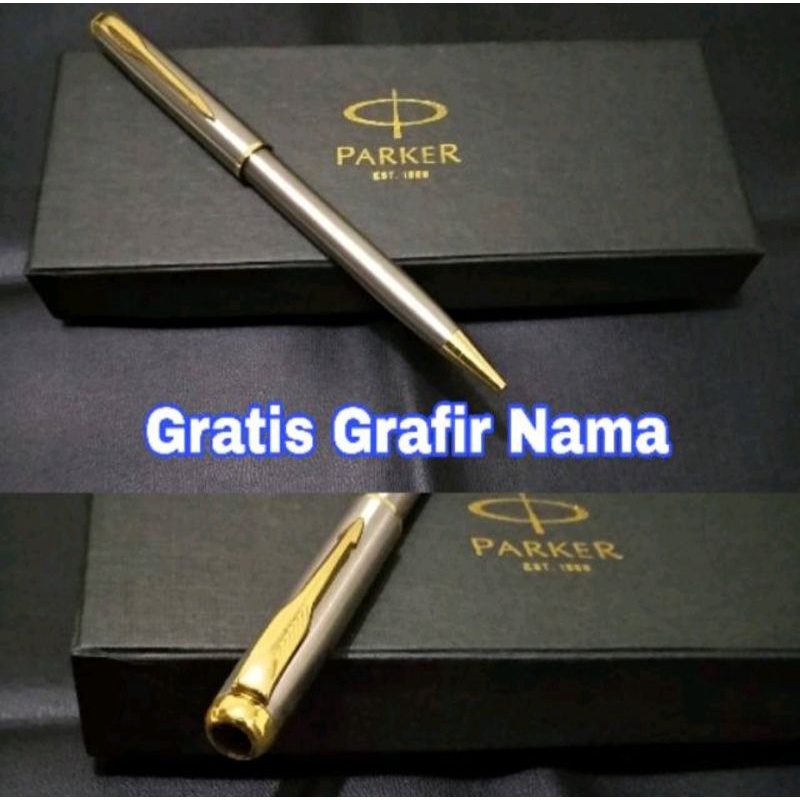 

Pulpen parker sonnet slim exclusive gratis grafir nama