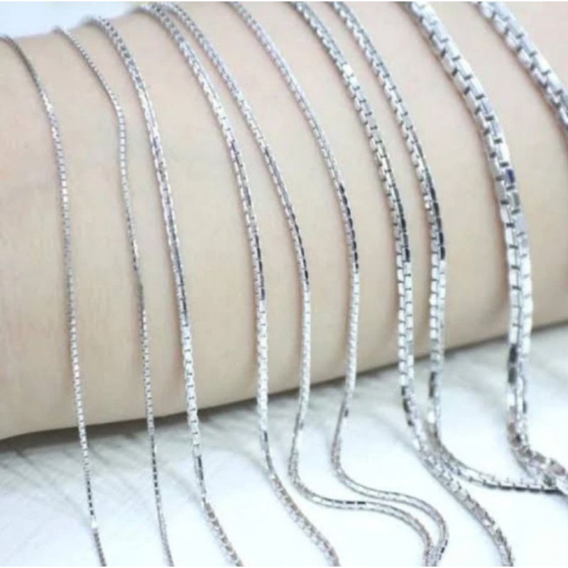 Necklace Chain Fancy White Gold Italy Santa Kalung Santa Emas Kuning 700 / Putih 750 Gold