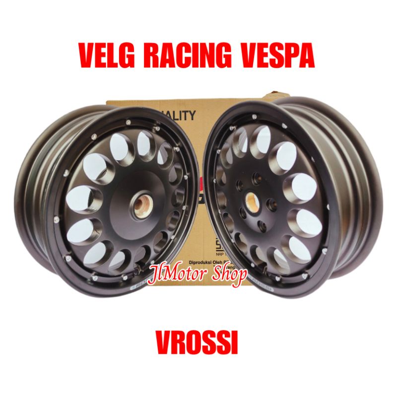 OBRAL JUAL RUGI PELEK VELG RACING VESPA VROSSI VESPA SPRINT PRIMAVERA GTS VROSSI ORIGINAL DEPAN BELAKANG