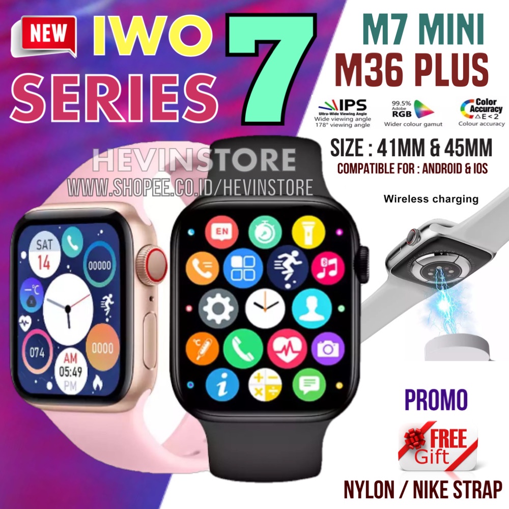 SMARTWATCH M7 MINI Series 7 Full Screen Infinite Display IWO M36 PLUS 41MM 45MM