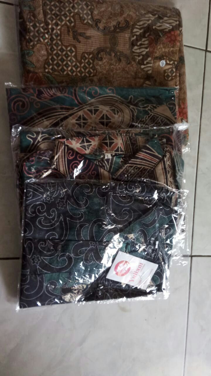 Couple Batik Seragam Kantor Motif Banyu Mili Baju Batik Couple Tradisional