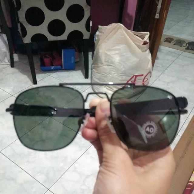 [bayar Di Tempat]kacamata Hitam Motif Tentara Amerika Untuk Pria Kacamata Ao