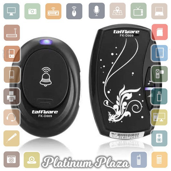 Taffware Forecum Alarm Pintu Wireless Waterproof dengan EU Plug - FK-D009 - Black`6DQIRE-