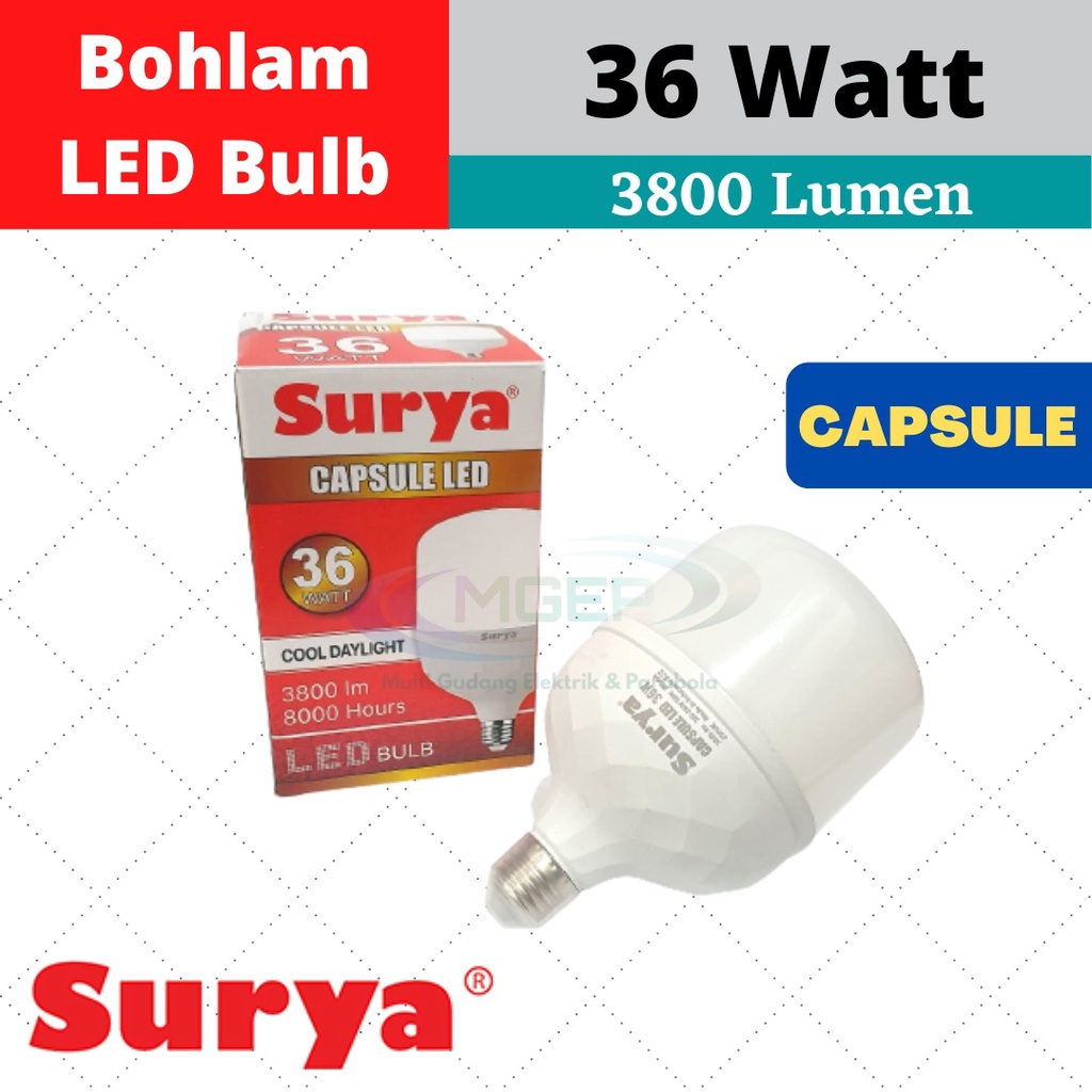 Lampu LED Surya Capsule New 36 Watt 36 W Putih Cool Daylight Original