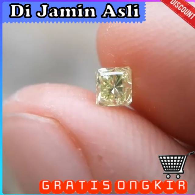 Berlian Banjar yellow natural diamond asli permata mulia alam bergaransi