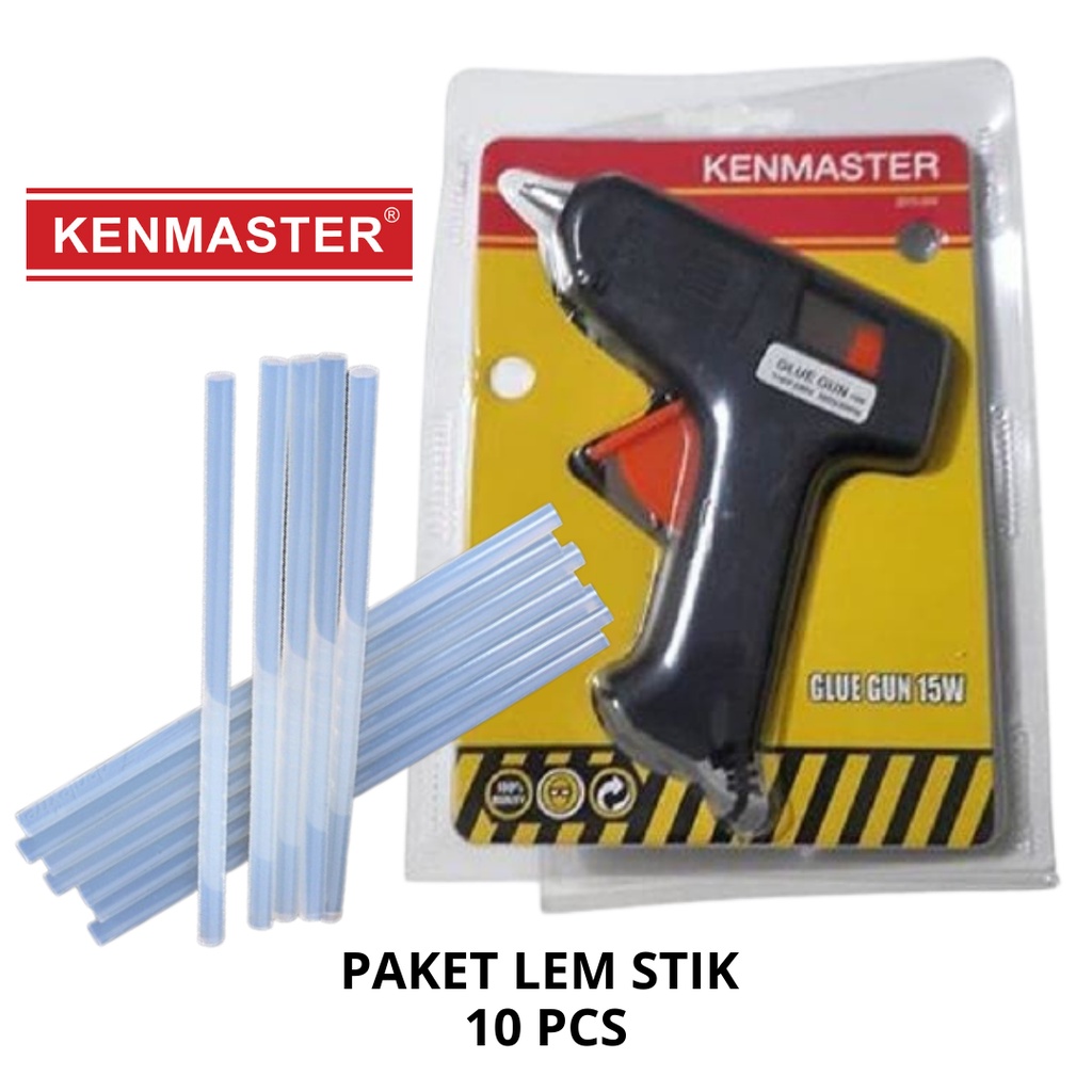 ALAT LEM TEMBAK KECIL DAN ISI REFILL TEMBAKAN LEM GLUE GUN