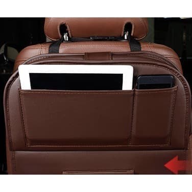 Car Seat Organizer Foldable Table | Tempat Meja Mobil Premium Leather