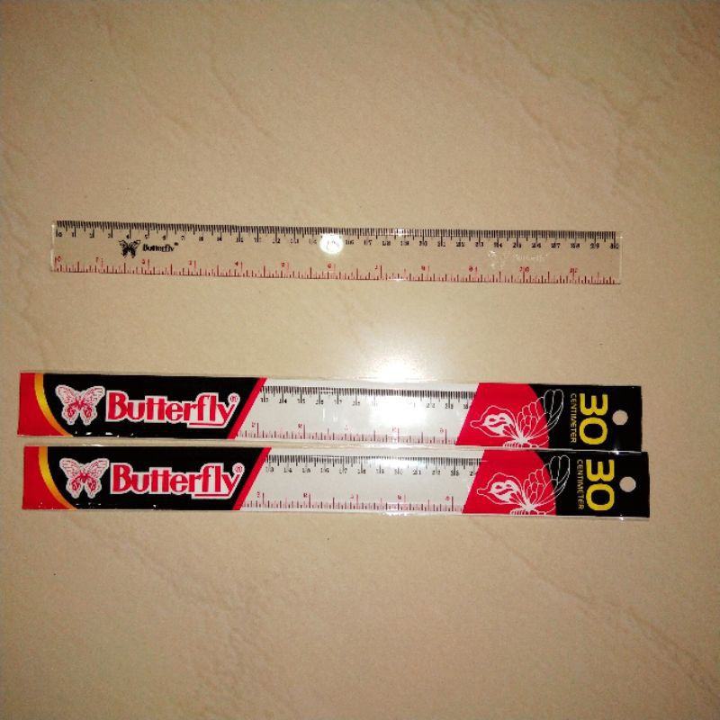 

PENGGARIS BUTTERFLY 30CM BENING RULER BIASA