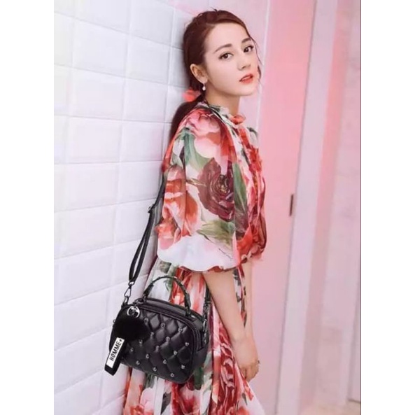 Bundara.id Ta-1132 (Tanpa gantungan &amp; Pompom) Tas selempang cantik aurora Tas wanita tali panjang