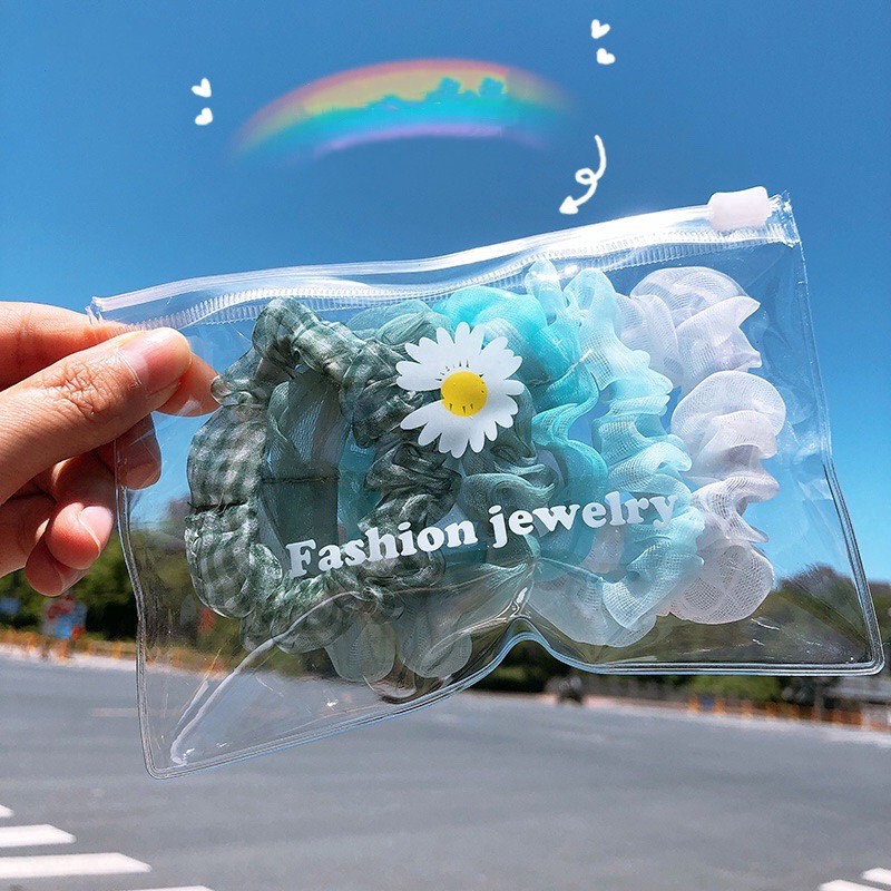 Srunchie Aksesoris Fashion Wanita Hijab Kuncir Rambut Korea