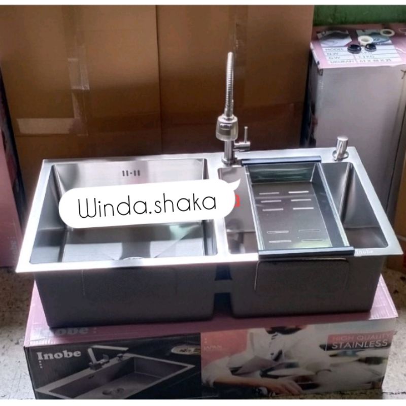 paket komplit kitchen sink 2 lubang minimalis