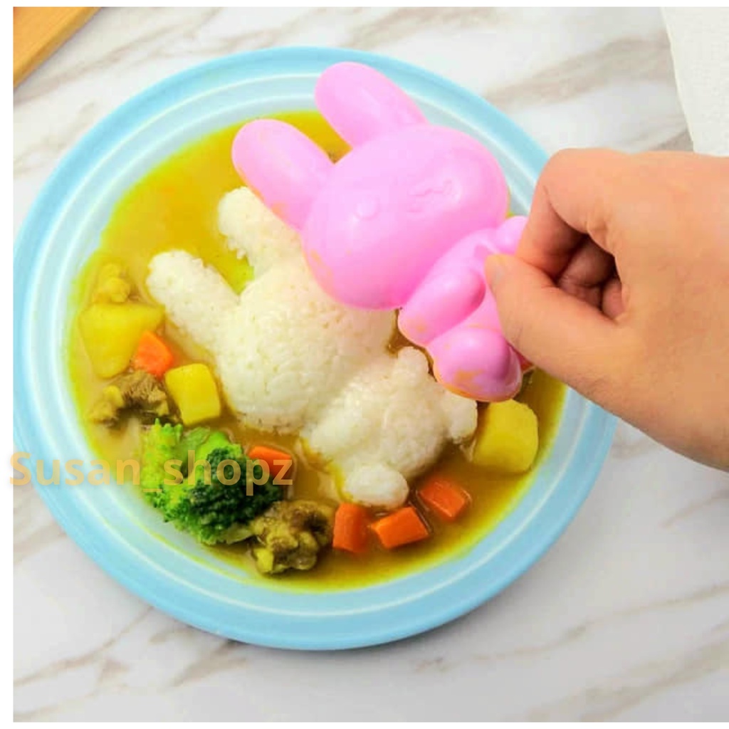 Cetakan Rabbit 3 in 1 Bento Rice Mold