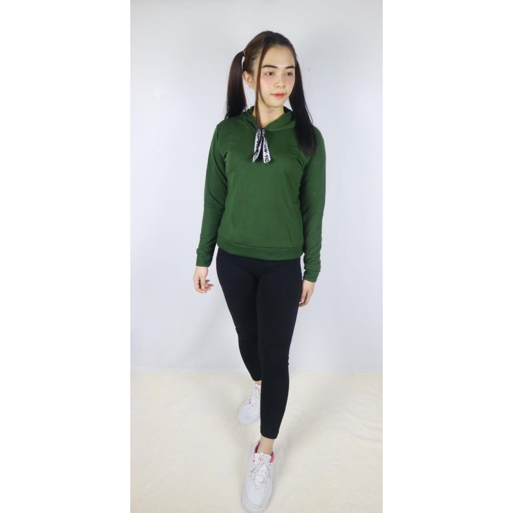 RX FASHION - HOODIE LETTER / SWEATER TALI TULIS | SWEATER SELLA - 1R-hijau army